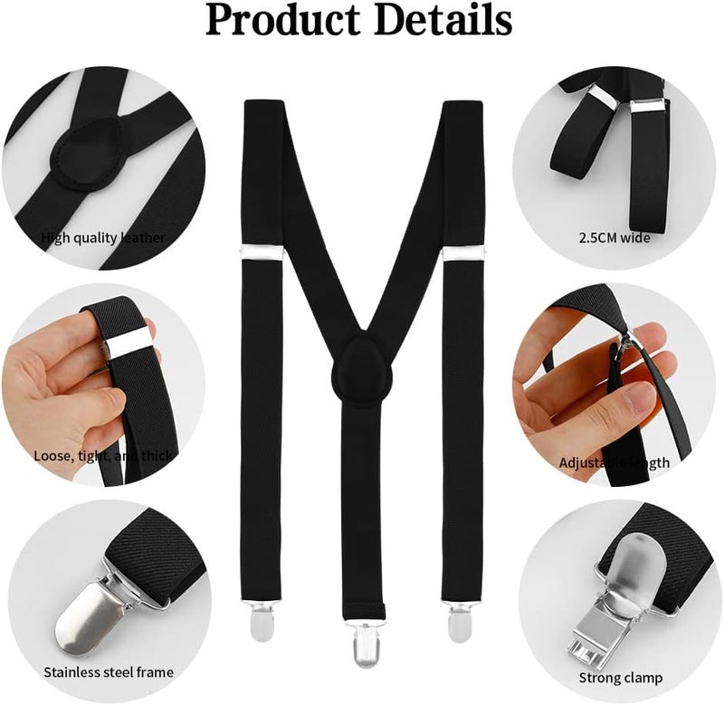 QPIXVB Men's Suspenders - Kids, Boys, Women's Halloween, Cosplay, Christmas, Tuxedo, Dress, Duty Suspenders - Image 5